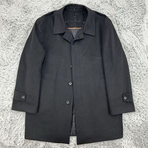 Pierre Cardin Pea Coat Men's 50 Black Pure Cashmere Fratelli Bacci‎ Italy Preppy